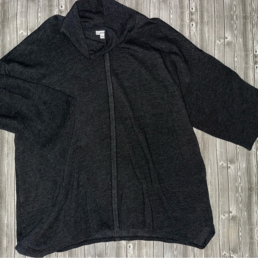 Charcoal Grey Mock Turtleneck Sweater